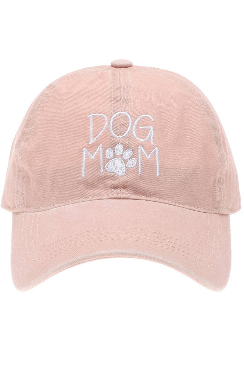 Embroidered Dog Mom Cotton Baseball Cap (GREEN ONLY)