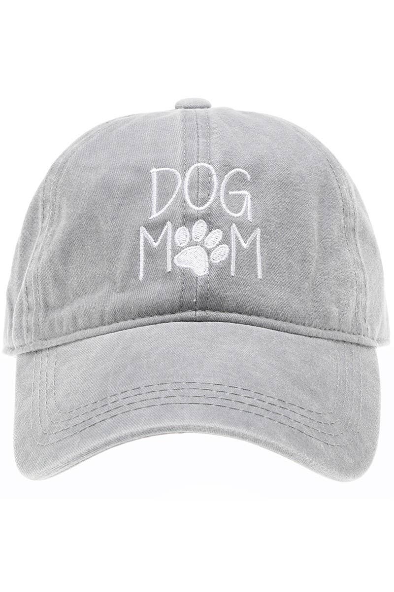 Embroidered Dog Mom Cotton Baseball Cap (GREEN ONLY)