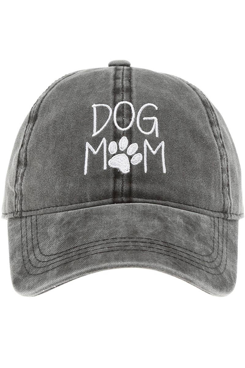 Embroidered Dog Mom Cotton Baseball Cap (GREEN ONLY)