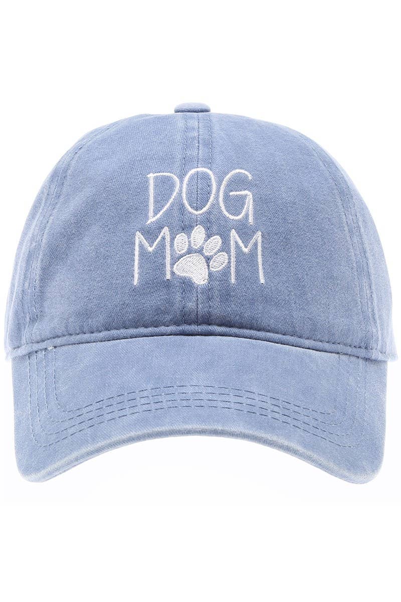 Embroidered Dog Mom Cotton Baseball Cap (GREEN ONLY)