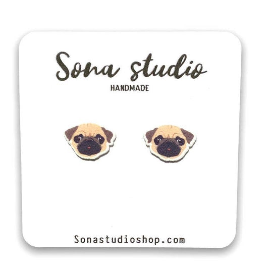 Pug earrings