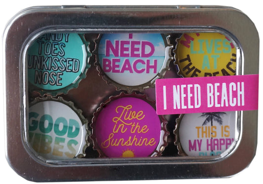 I Need Beach / Summer Decor Magnets