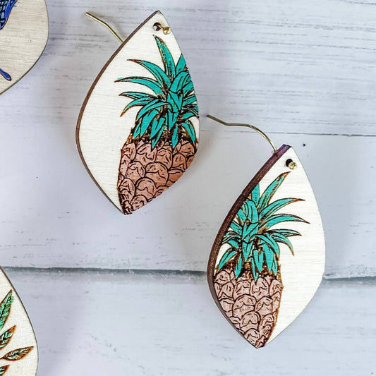 Fun Pineapple Drop Earrings