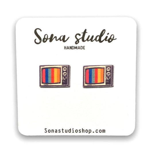 Retro Tv Earrings